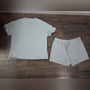 Members Mark Luxe Tee & Shorts Set Size M/L